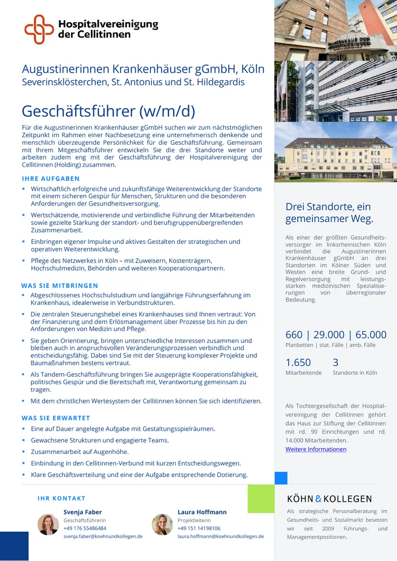Original-Stellenanzeige Geschäftsführer (m/w/d) als Vorschau